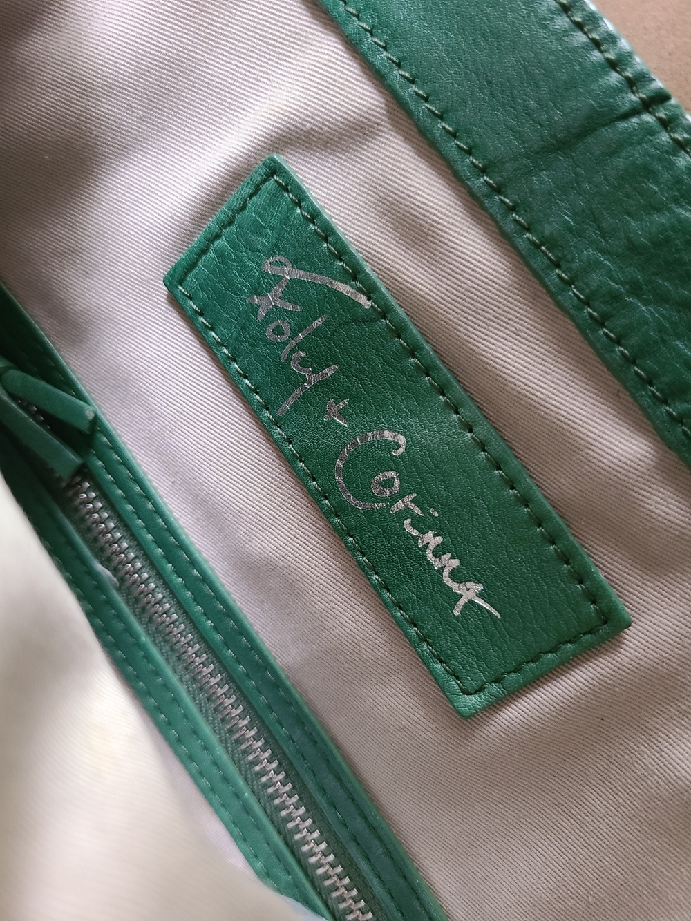 Foley + Corinna Green Leather Shoulder Tote - Picture 5 of 13